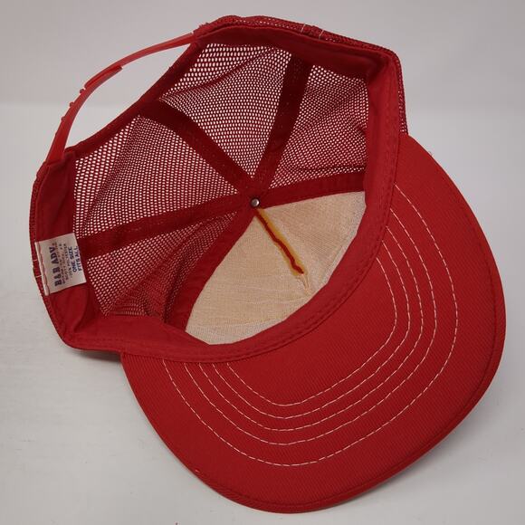Union Pacific Railroad Snapback Mesh Back Trucker Hat Red One Size Vintage USA - Picture 7 of 9